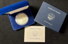 1988 American Silver Eagle Uncirculated Coin $1 w/ Box and COA