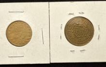 Vintage Tokens - Showbiz Pizza and Arcade Token - Brass