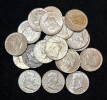 $10 Face Value (20) - 90% Silver Half Dollars