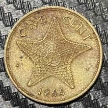 The Bahamas, 1 Cent, 1966, Queen Elizabeth II