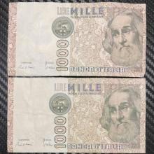 Italy, 1000 Lire, 1982 Issue