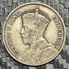 New Zealand, One Shilling, 1934, Silver
