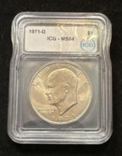 1971-D Eisenhower Dollar (Ike) - ICG MS64