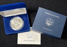 1988 American Silver Eagle Uncirculated Coin $1 w/ Box and COA