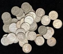 $5 Face Value (50) - 90% Silver Roosevelt Dimes