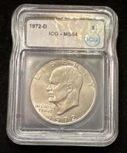 1972-D $1 Eisenhower Dollar - ICG-MS64