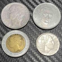 Collection of Italian Coins Including WWII Issue