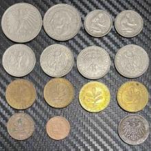 Collection of German Coins Including WWI Issue