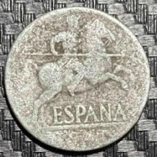 Spain, 10 Centimos, 1945, During the Spanish Civil War & WWII