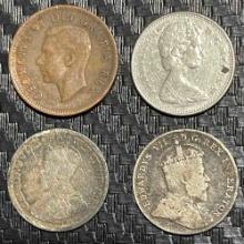 Collection of Canadian Coins Including Silver Coins