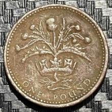 United Kingdom, One Pound, 1984