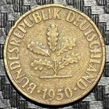 Germany, 10 Pfennig, 1950