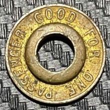 United States, 1 Passenger - Phila and Camden Ferry Co. Token, Philadelphia, Pennsylvania