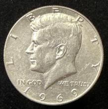 1969-D Kennedy Half Dollar - 40% Silver