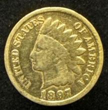 1897 Gold Layered Indian Head Cent