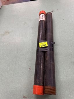 Pieces of black pipe