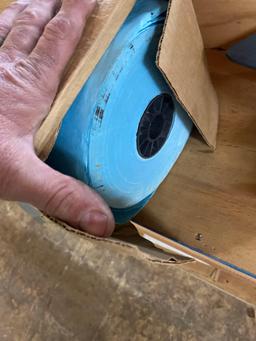 Huge roll of blue craft paper