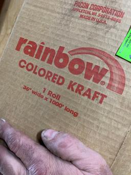 Huge roll of blue craft paper