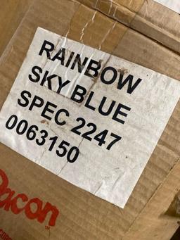 Huge roll of blue craft paper