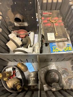 Gas Stub out, flappers, brass fittings and other various items