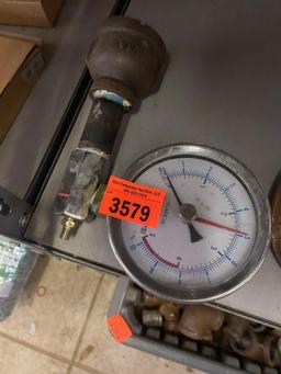 Air test gauge for gas lines