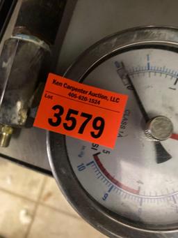 Air test gauge for gas lines