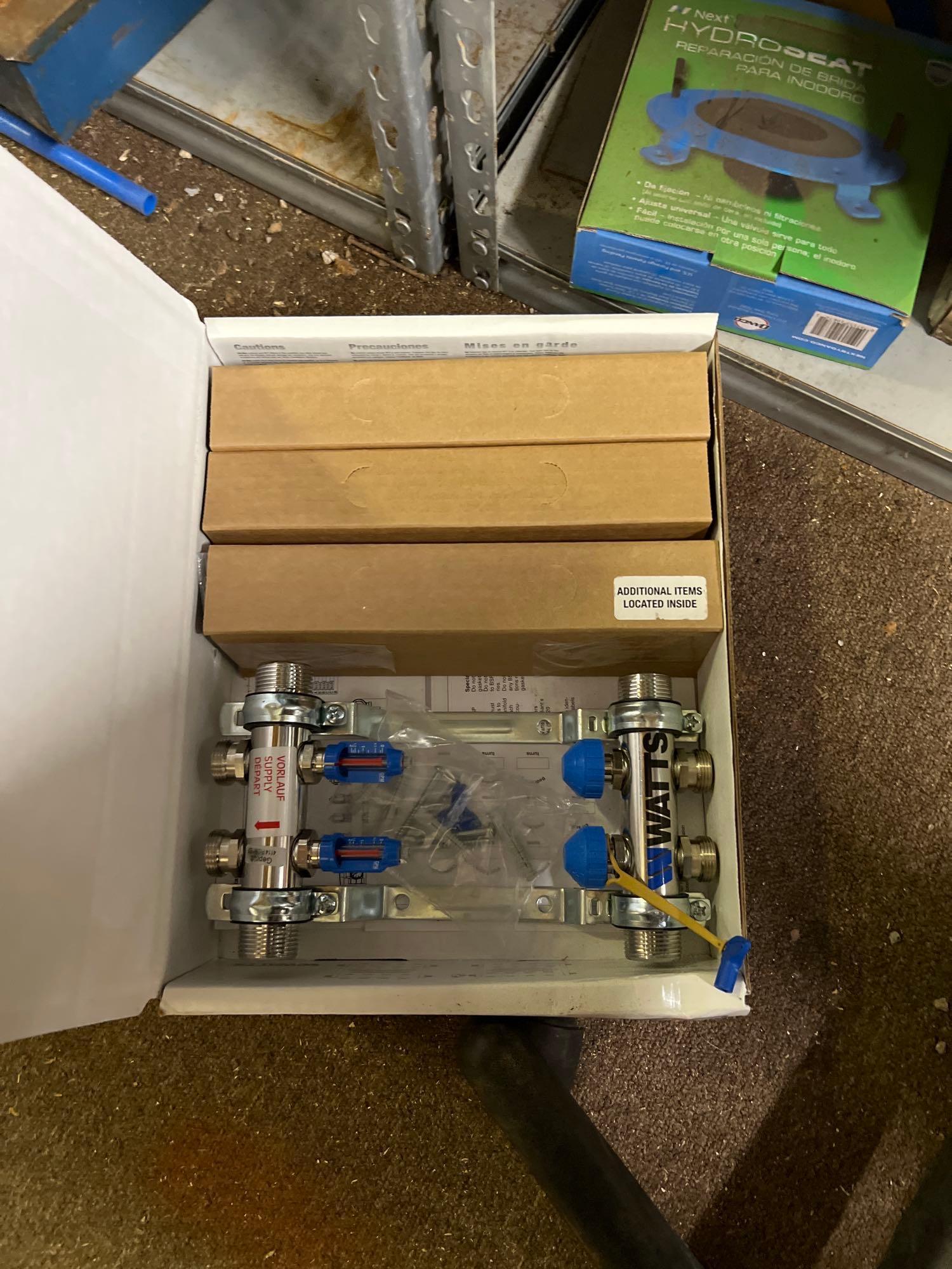 Lot contains Flowmaster stainless steel manifold, nuts, bolts, screws and more