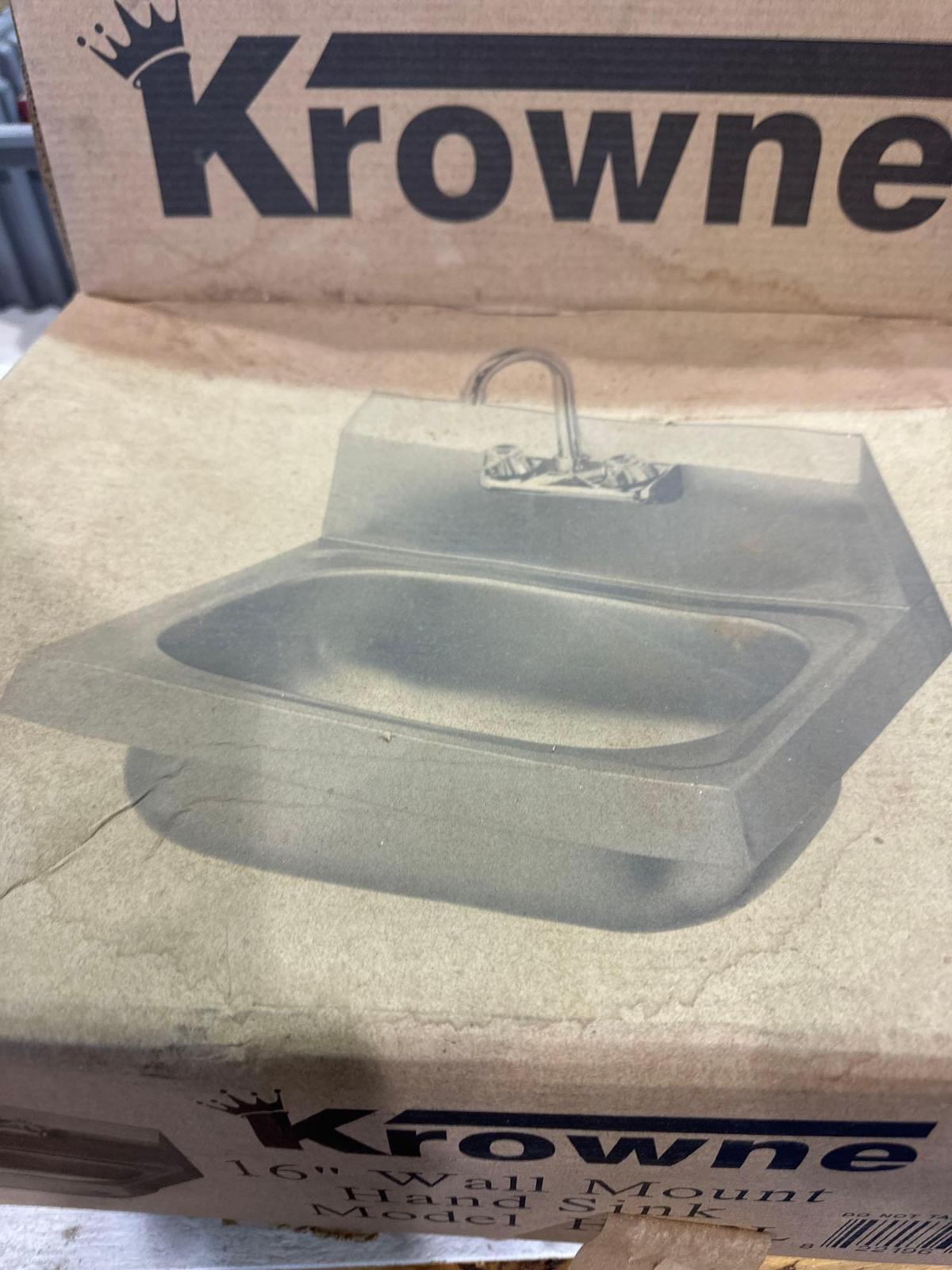 Krowne 16" wall mount sink