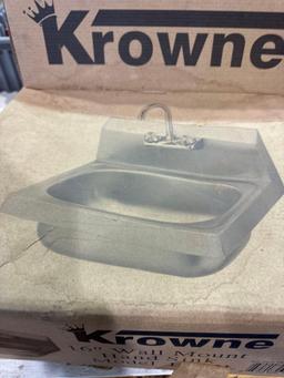 Krowne 16" wall mount sink