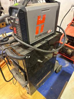 Hypertherm powermax 45hp plasma cutter on roll around cart Must bring help to load