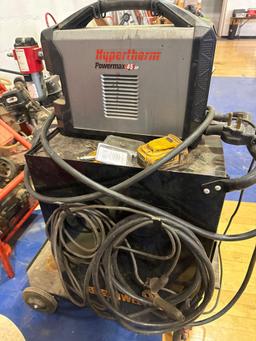 Hypertherm powermax 45hp plasma cutter on roll around cart Must bring help to load