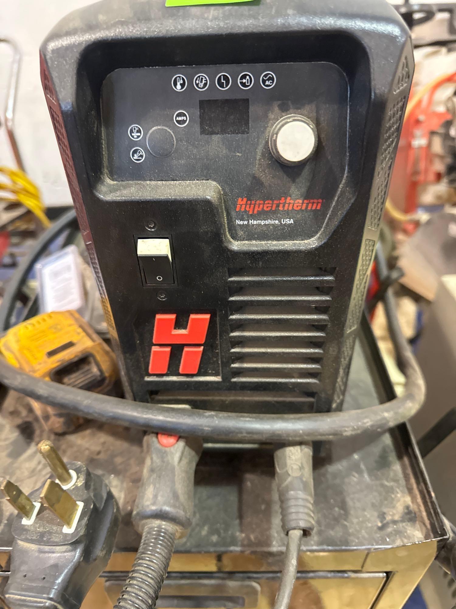 Hypertherm powermax 45hp plasma cutter on roll around cart Must bring help to load