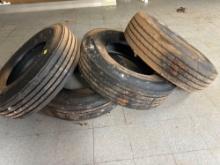 4 tires 4 times the money Size295/80/22.5 Must bring help to load
