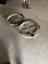 2 roll around bases for trash can