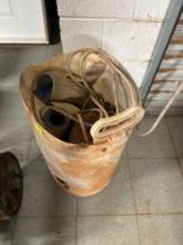 Container with a cord, PVC, then other various items