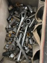 Tool bag with sockets and wrenches Multiple sizes