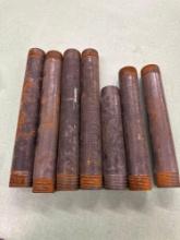 Pieces of black pipe