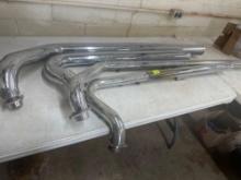 Chrome exhaust motorcycle pipes
