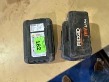 2 ridgid 18v batteries 2 times the money