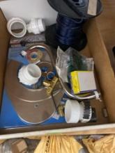 Wire, Shower arm, Cover plate, Plastic fittings, and other items