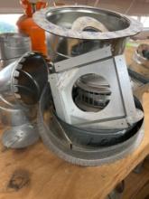 Start collar, roof flashing, and other metal heat and air items