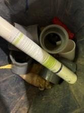 Water softner filter, flexible gas line, PVC items and much more in a trash can