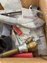 pipe cutter, electrical box, hole saw bit and other items