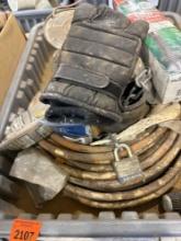 Ballcock, hose, glove, wire and other various items