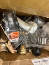 Mixed lot of fittings, tub drain and other items