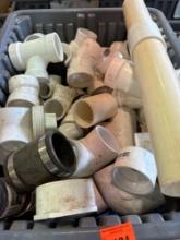Tote with mixed PVC fittings