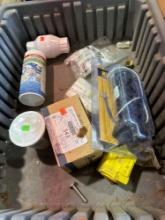 Tote with ridgidstraps two hole, tankless flush, plumbers putty and more