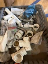 Mixed lot of PVC fittings,thermocoupling, and other plumbing items