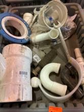 Toilet flange, wrenches, PVC items and other various items
