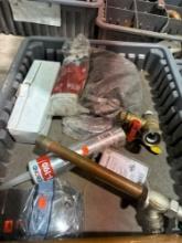 Plastic drop cloth, silcock, Silicone, and other various items
